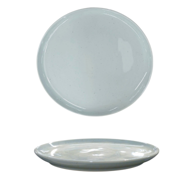 PIATTO FRUTTA/DESSERT IN CERAMICA LINEA FONT DIAM. 21CM ACQUA