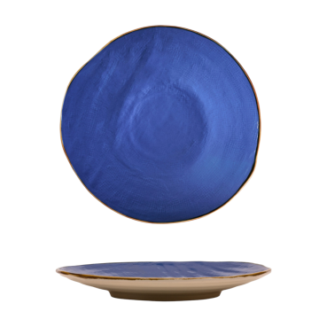 LINEA MEDITERRANEO - PIATTO PIANO BLU IN GRES DIAM. 28CM H 4CM