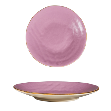 LINEA MEDITERRANEO - PIATTO DESSERT ROSA IN GRES DIAM 20CM H 3CM