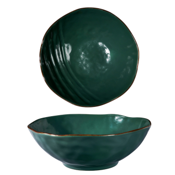 LINEA MEDITERRANEO - INSALATIERA VERDE SCURO IN GRES DIAM 27CM H11CM