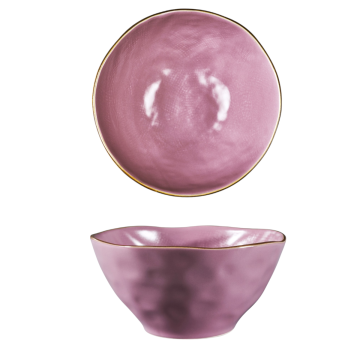 LINEA MEDITERRANEO - INSALATIERA ROSA IN GRES DIAM 17CM H 8CM