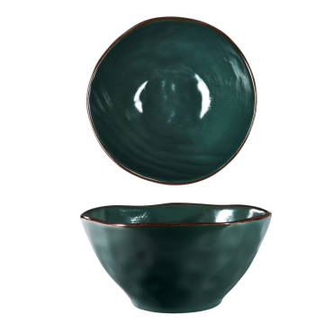 LINEA MEDITERRANEO - INSALATIERA IN GRES VERDE SCURO DIAM 17CM H8CM