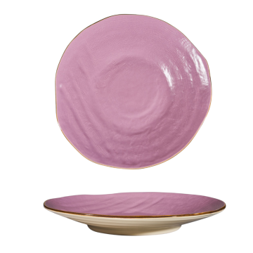 LINEA MEDITERRANEO - PIATTO PIANO ROSA IN GRES DIAM 28CM H 4CM