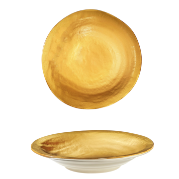 LINEA MEDITERRANEO - PIATTO FONDO GIALLO IN GRES DIAM 24CM H 6CM