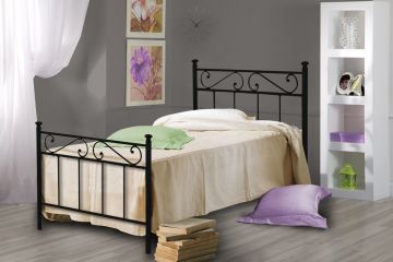 LETTO TEVERE CM 120 NERO GRAFITE