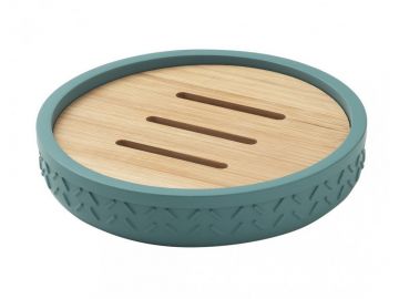 LINEA THEA - PORTA SAPONE VERDE E NATURALE