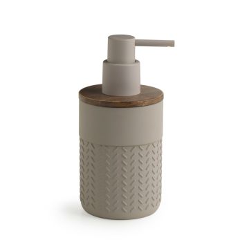 LINEA THEA - DOSASAPONE IN RESINA E BAMBU' NATURALE SCURO/GRIGIO