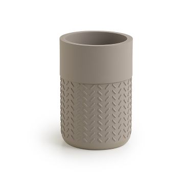 LINEA THEA - BICCHIERE PORTASPAZZOLINI IN RESINA GRIGIO