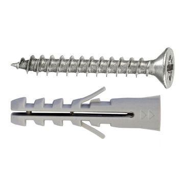 SET 6 TASSELLI IN NYLON SENZA COLLARINO CON VITI TPS