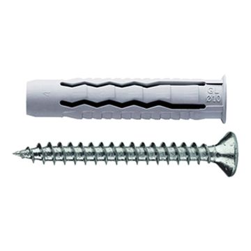 SET 20 TASSELLI IN NYLON UNIVERSALI A 4 SETTORI CON VITI TPS