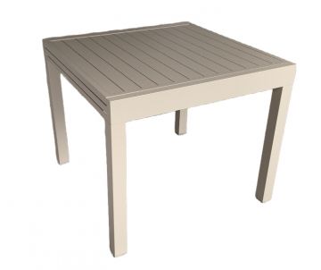 TAVOLO ESTENSIBILE IN ALLUMINIO 90/180X90 H 75CM TORTORA