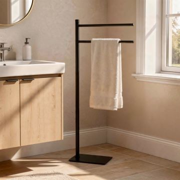 LINEA TRILLY - PIANTANA PORTA ASCIUGAMANI NERO MATT