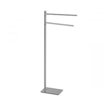 LINEA TRILLY - PIANTANA PORTA ASCIUGAMANO ACCIAIO INOX SPAZZOLATO 34X14X83,5CM