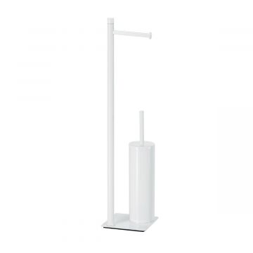 LINEA TRILLY - PIANTANA PORTA ROTOLO E SCOPINO BIANCO 14X14X63CM