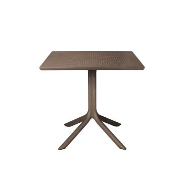 NARDI OUTDOOR - TAVOLO MOD. CLIP 80X80 CM POLIPROPILENE TABACCO