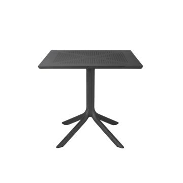NARDI OUTDOOR - TAVOLO MOD. CLIP 80X80 CM POLIPROPILENE ANTRACITE