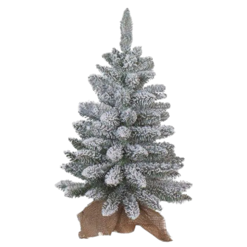 PINETTO FLOCCATO CON BASE IN JUTA H. 60CM