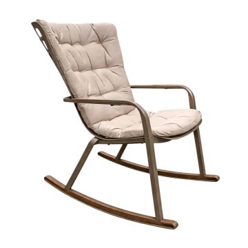 NARDI OUTDOOR - POLTRONA A DONDOLO MOD. FOLIO TABACCO CON CUSCINO