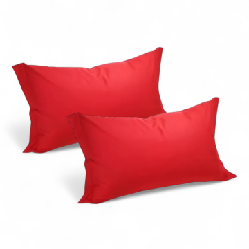 BIANCALUNA - COPPIA FEDERE 52X82 CM ROSSO LINEA COLORED