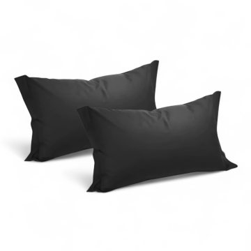 BIANCALUNA - COPPIA FEDERE 52X82 CM NERO LINEA COLORED