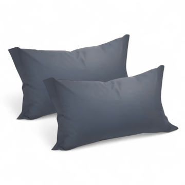 BIANCALUNA - COPPIA FEDERE 52X82 CM GRIGIO LINEA COLORED 