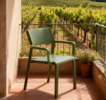 NARDI OUTDOOR - SEDIA MOD. TRILL ARMCHAIR AGAVE