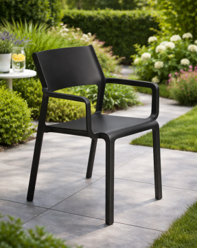 NARDI OUTDOOR - SEDIA MOD. TRILL ARMCHAIR ANTRACITE