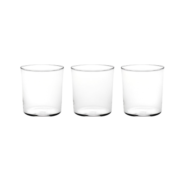 SET 3 BICCHIERI DA ACQUA LINEA CONIC VETRO TRASPARENTE 360ML 