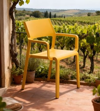 NARDI OUTDOOR - SEDIA MOD. TRILL ARMCHAIR SENAPE