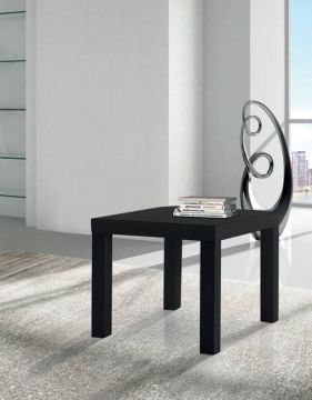 TAVOLINO IN LAMINATO NERO CM45X45 H45