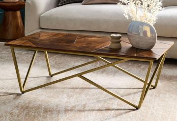 TAVOLINO MOD. SMD-04 CM 100X50 H.36 IN LEGNO DI MANGO TINTA NOCE 