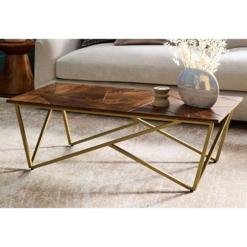 TAVOLINO MOD. SMD-04 CM 100X50 H.36 IN LEGNO DI MANGO TINTA NOCE 