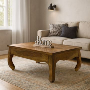 TAVOLINO MOD. OPIUM CM115X60 H 40 IN LEGNO SHEESHAM TINTA STONE