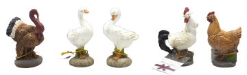 STATUINE ANIMALI DA CORTILE 6X5 H.9.5CM ASSORTITO