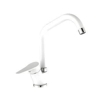 LINEA ALLEN - RUBINETTO LAVELLO BOCCA ALTA BIANCO E CROMO