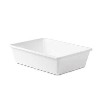 VASCHETTA PER ALIMENTI MEDIUM IN POLIPROPILENE BIANCO 40X30 H. 11CM