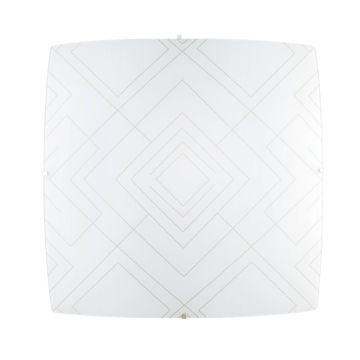 PLAFONIERA VECTOR BIANCO CON DECORI 40X40CM - 3XE27