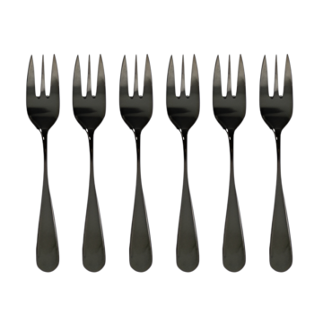 SET 6 PEZZI FORCHETTINE DA DESSERT 1.9X14CM COLORE NERO