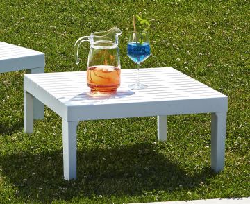 TAVOLINO WINI IN POLIPROPILENE BIANCO 65X65CM H. 32CM