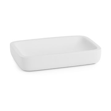 LINEA YLENIA - PORTA SAPONE IN RESINA BIANCO MATT