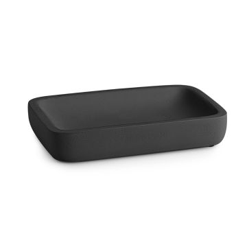 LINEA YLENIA - PORTA SAPONE IN RESINA NERO MATT