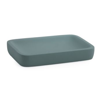 LINEA YLENIA - PORTA SAPONE IN RESINA AZZURRO POLVERE MATT