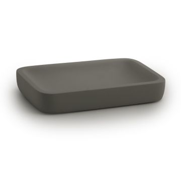 LINEA YLENIA - PORTA SAPONE IN RESINA GUN METAL 