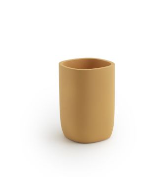 LINEA YLENIA - BICCHIERE PORTASPAZZOLINI GIALLO SENAPE MATT