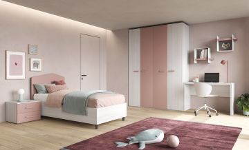 CAMERETTA COMPLETA MOD. YOUNG ROVERE NORDICO E ROSA