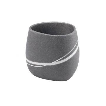 LINEA YVONNE - BICCHIERE PORTASPAZZOLINI STRIATO GRIGIO