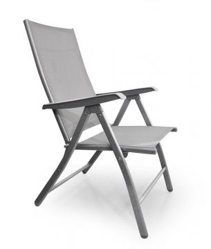 POLTRONA IN FERRO RECLINABILE 7 POSI ZB-GREY