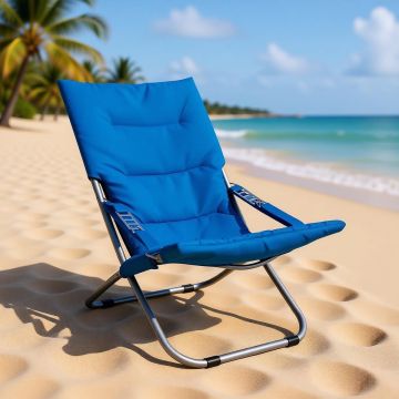 SDRAIO PIEGHEVOLE DA ESTERNO CLASSIC IN ALLUMINIO E TESSUTO BLU 