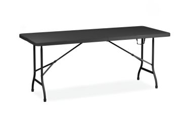 TAVOLO RICHIUDIBILE CM 180X75 IN METALLO E PLASTICA ANTRACITE