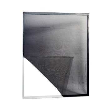 ZANZARIERA ADESIVA NERA LINEA STANDARD ECCO 130X150CM 
